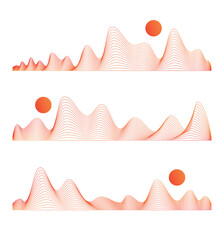 waves lines collection dynamic Abstract Minimalist vector swatches oriental texture modern simple wallpaper geometric diagonal fabric seamless spiral mixer EPS 10