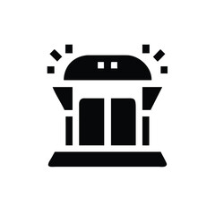 Elevator Icon With Light Beams