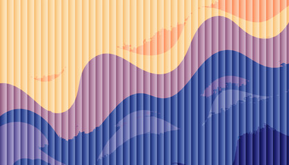 yellow sky and blue water texture Abstract landscape background