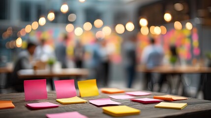 Unfocused Corporate Brainstorming - Out-of-focus background of a corporate brainstorming session. High quality. High quality