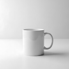 Fototapeta premium white cup on white background