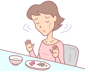 病気・疾患のイラスト - 摂食障害・拒食症・激やせ