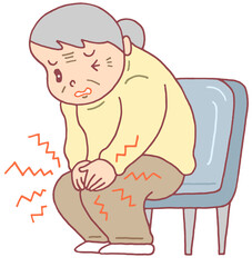 病気・疾患のイラスト - 膝関節痛・膝関節炎・膝痛