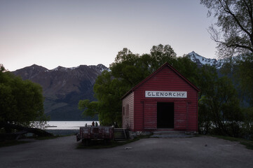 Glenorchy Wharf at Lake Wakatipu, South Island, New Zealand