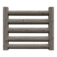 "Rustic Wooden Fence Panel"