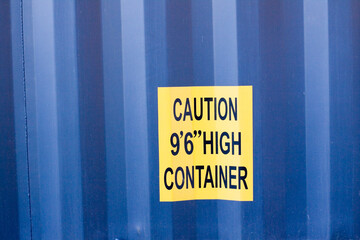 Container Aufschrift