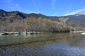 秋の上高地　大正池