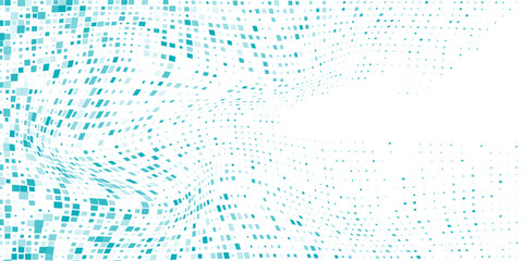 Naklejka premium Abstract Gradient Blue Color Halftone Background Staggered Dots Pattern Modern