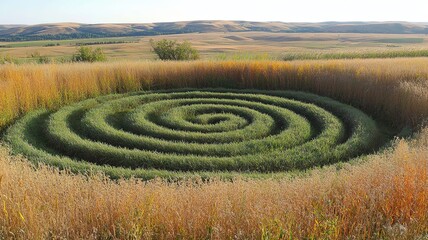 labyrinth in the field