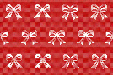  ribbon christmas seamless pattern