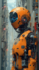 Create a minimalist industrial depiction of a robotics wallpaper