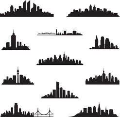 City Skyline Silhouettes Collection