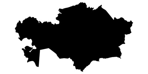 Kazakhstan country map silhouette graphic