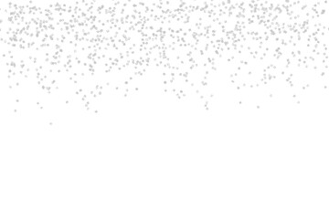 Obraz premium Silver confetti Falling on transparent background for wedding and party