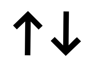 red arrow on white background