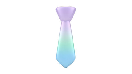 A pastel-hued necktie illustration displayed against a clean white background from a front viewpoint.