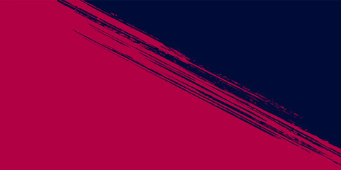 Abstract modern background with a dynamic brush stroke dividing a diagonal stripe pattern in dark blue and a solid magenta color. Perfect for sports posters, banners, and promotions