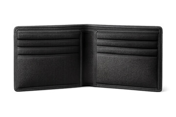 black leather wallet PNG for mockup 