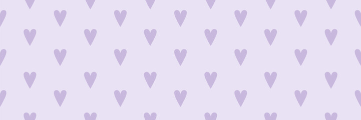 Adoring Valentine Hearts seamless pattern, Web banner