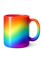 colorful  shiny coffee cup PNG for mockup 