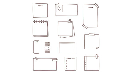 A collection of hand-drawn notes and reminders on a white background.