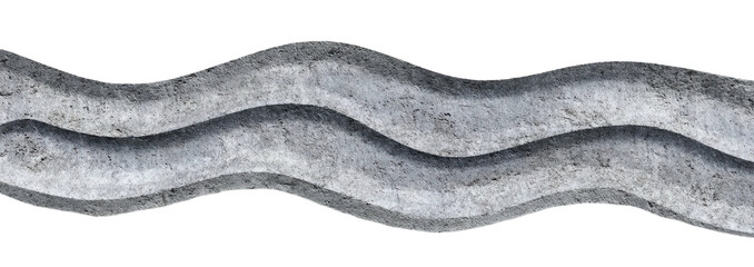 Three undulating, grey bands on a black background, suggesting carved stone or textured surface