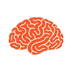 Orange Brain Illustration