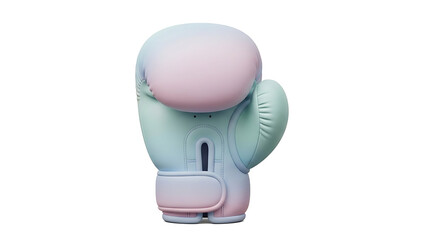A pastel colored boxing glove stands alone on a plain white background (371)_no-bg