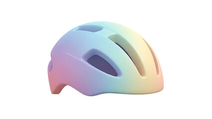 A colorful bicycle helmet sits on a plain background with no distractions (374)_no-bg