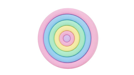 A colorful illustration of concentric circles in pink, blue, green, yellow, and purple hues appears on a white background with (394)_no-bg.