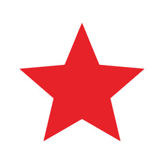Obraz premium Red star icon on white background