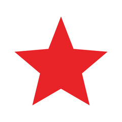 Obraz premium Red star icon on white background