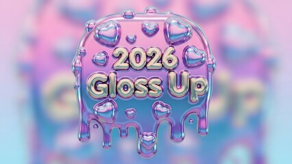 Glossy 2026 Text Effect Design.