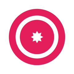 Obraz premium Pink target icon with star