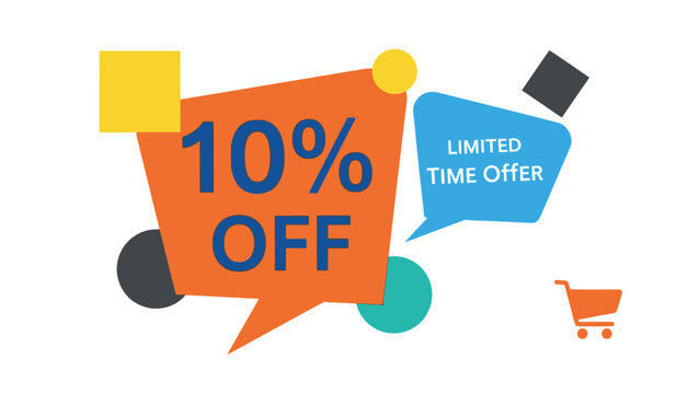 Special Offer 10 Percent Off Limited Time Shopping Cart.