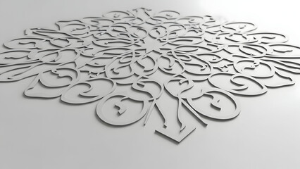 Intricate Floral Pattern Cutout Design on a White Background with Subtle Shadows and Clean Lines Displaying Modern Aesthetic Qualities and Artistic Craftsmanship