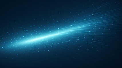 Abstract flow of digital particles, fast crypto transactions and high-speed data transfer in the blockchain