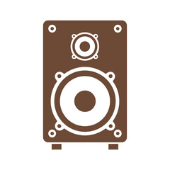 Speaker icon in brown and white