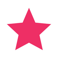 Fototapeta premium Pink star icon on white background