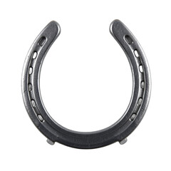 Metal horseshoe on a transparent background