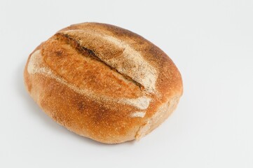 Fresh bread isolated on white background