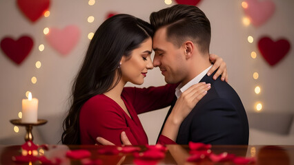 Loving Couple Embracing Valentine's day isolated on white background 2026 2027 download