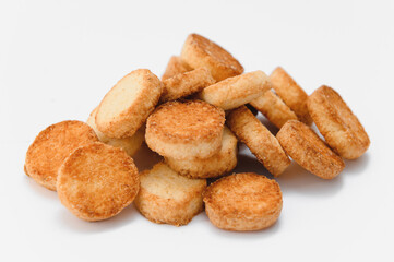 butter cookies isolated on white background