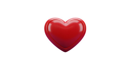 Fototapeta premium Shiny red heart symbol on black background