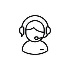 vector illustration of a man with headphones