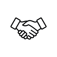 Naklejka premium handshake icon vector illustration