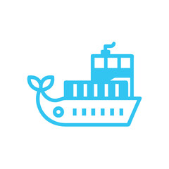 vector illustration of a ship