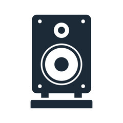 Fototapeta premium black speaker icon on white background