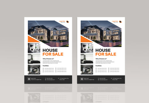 Modern Real Estate Flyer Template for House Sale