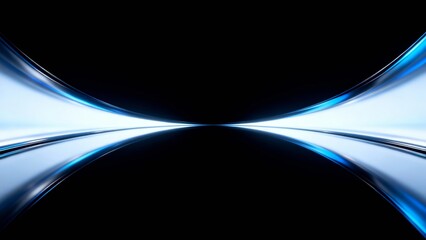 Abstract blue light tunnel